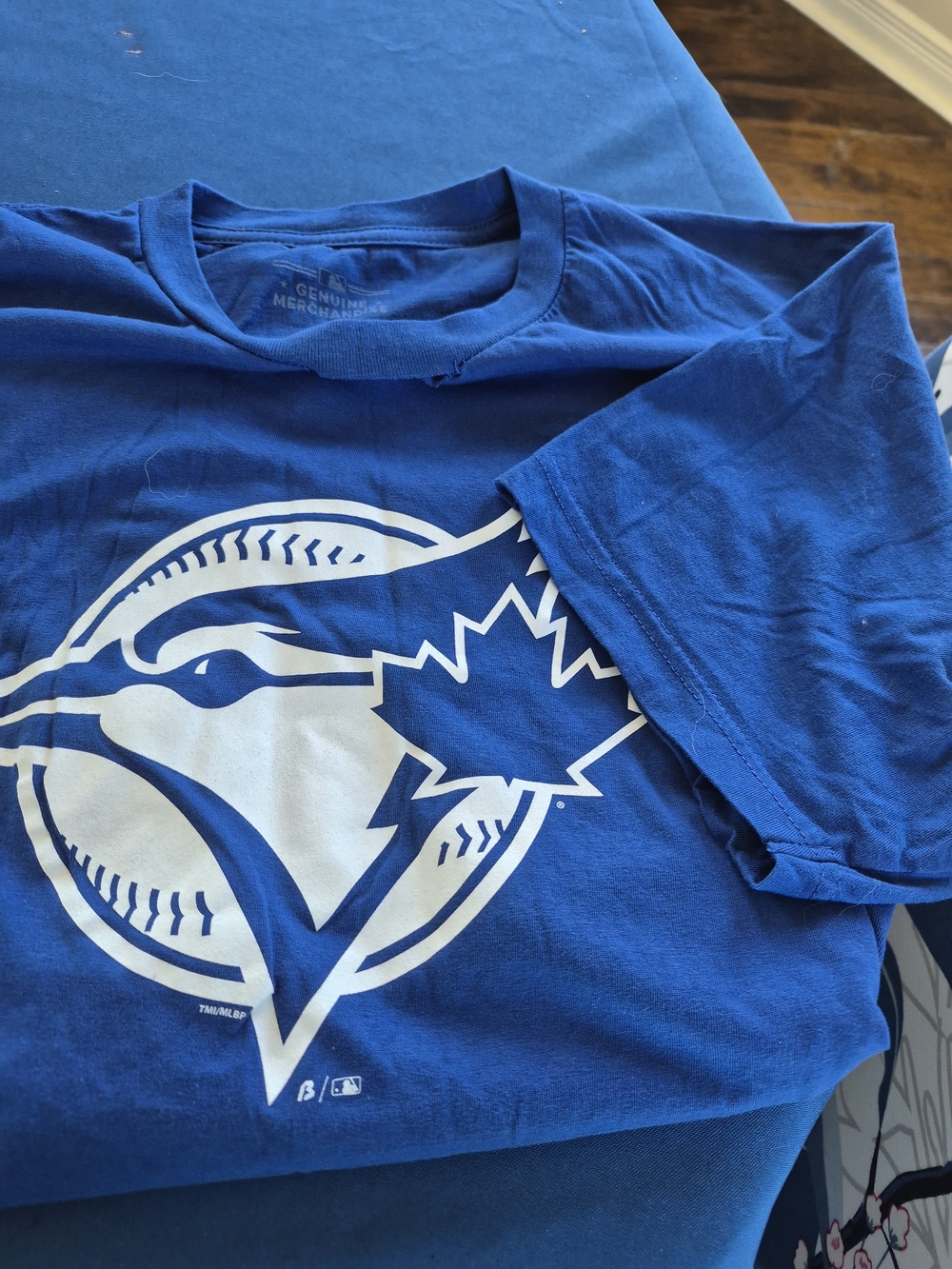 Genuine Merchandise Blue and White Baseball Graphic Tee